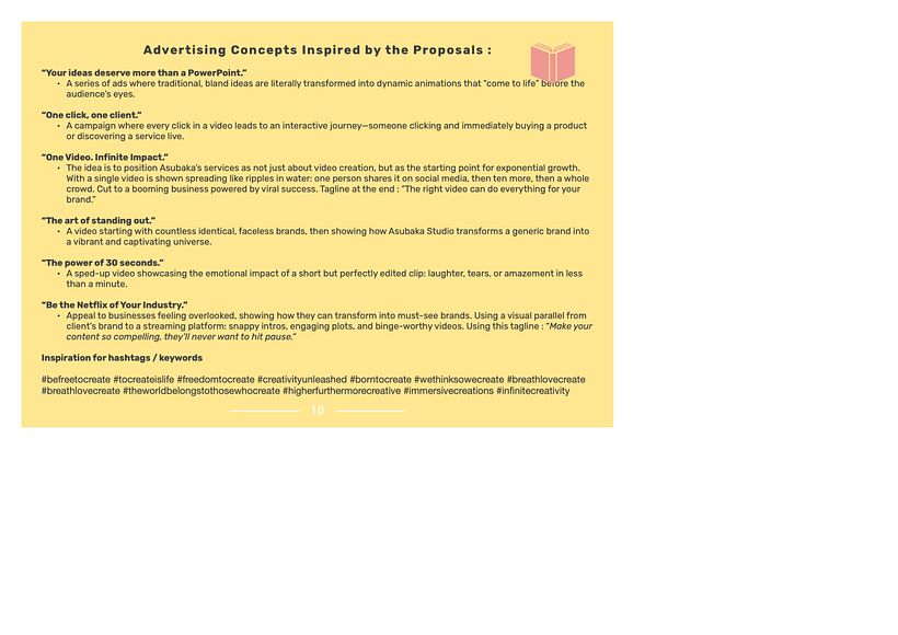 Ad Copywriting for ASUBAKA STUDIO 1