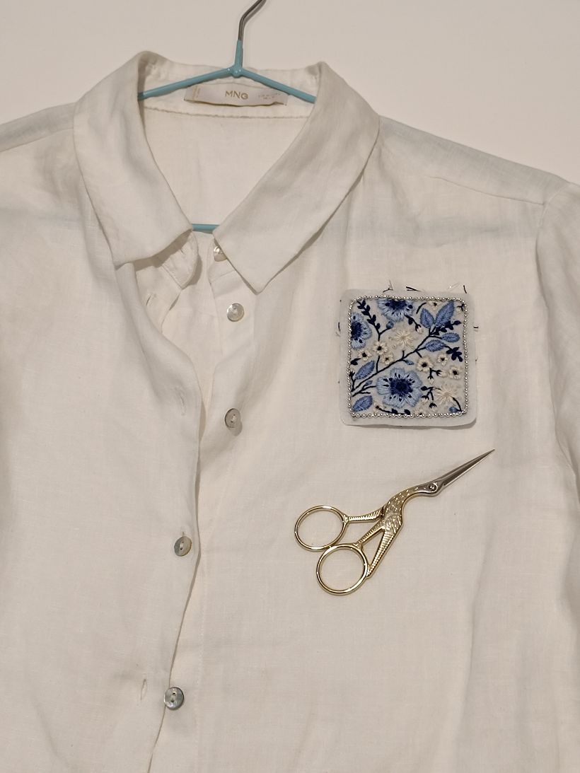 Aplicación del patrón en la prenda