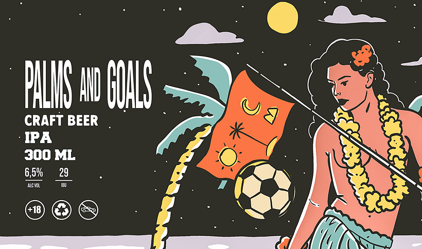 Beer Palms and Goals, project design 8