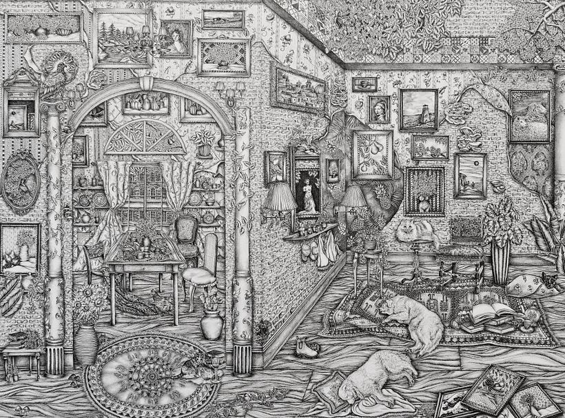 "Home, Maybe", Drawing Big with Fineliner Pen 1