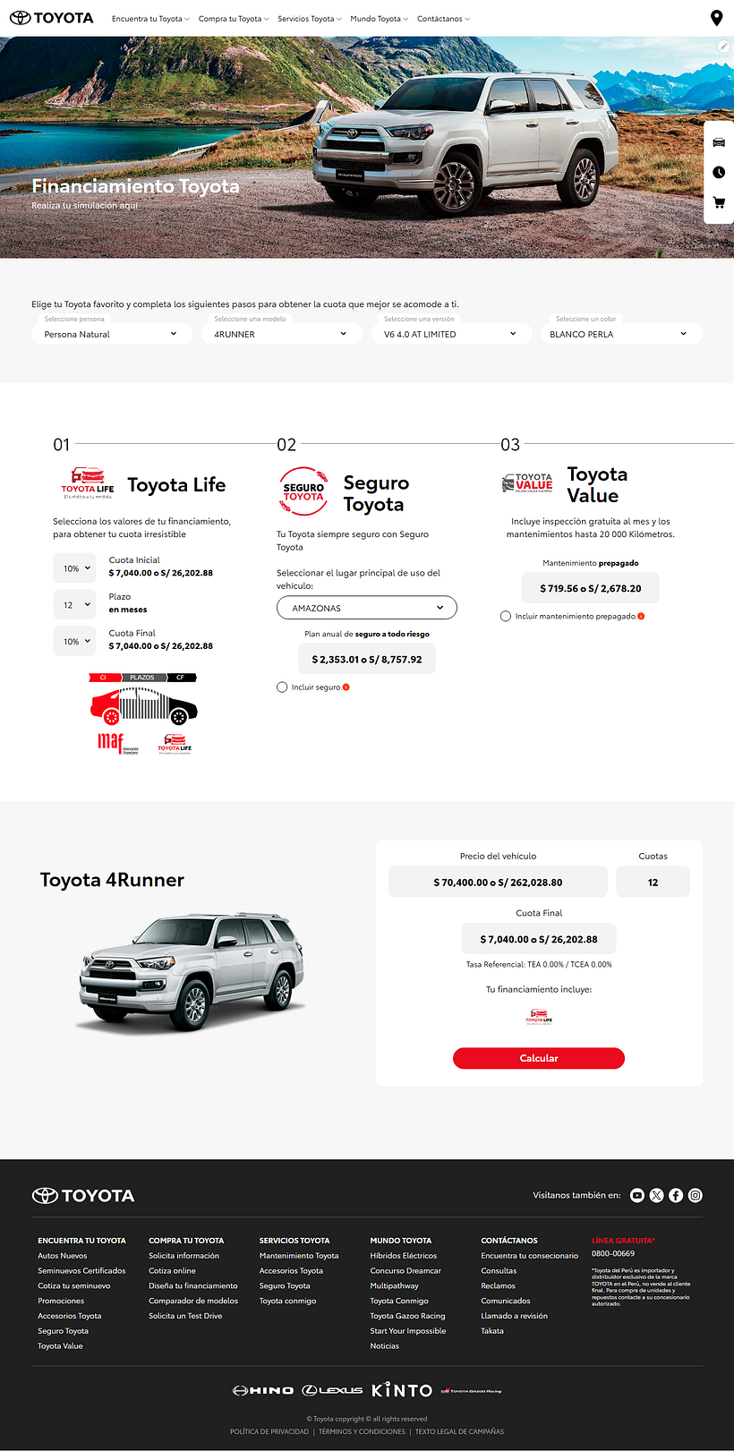 Web Toyota del Peru 3