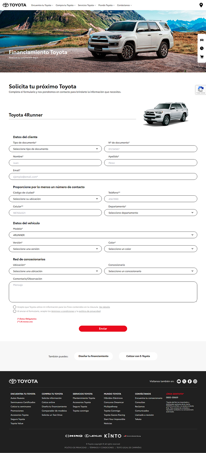 Web Toyota del Peru 4