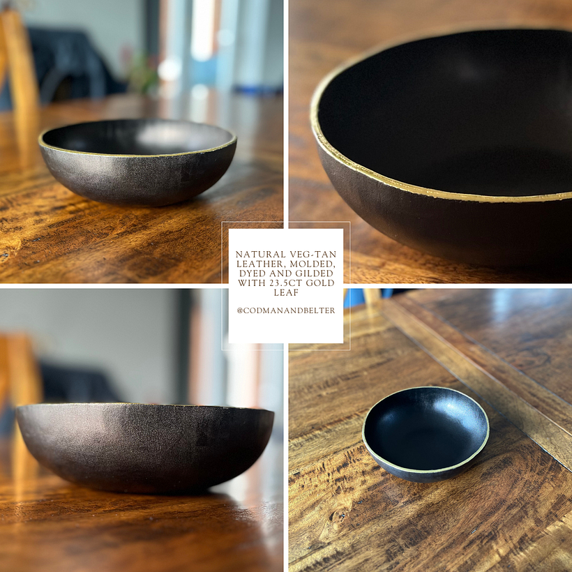 Wet molded bowl, gilded with 23.5ct gold leaf 1