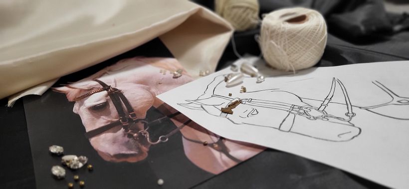 Horse patch embroidery 1