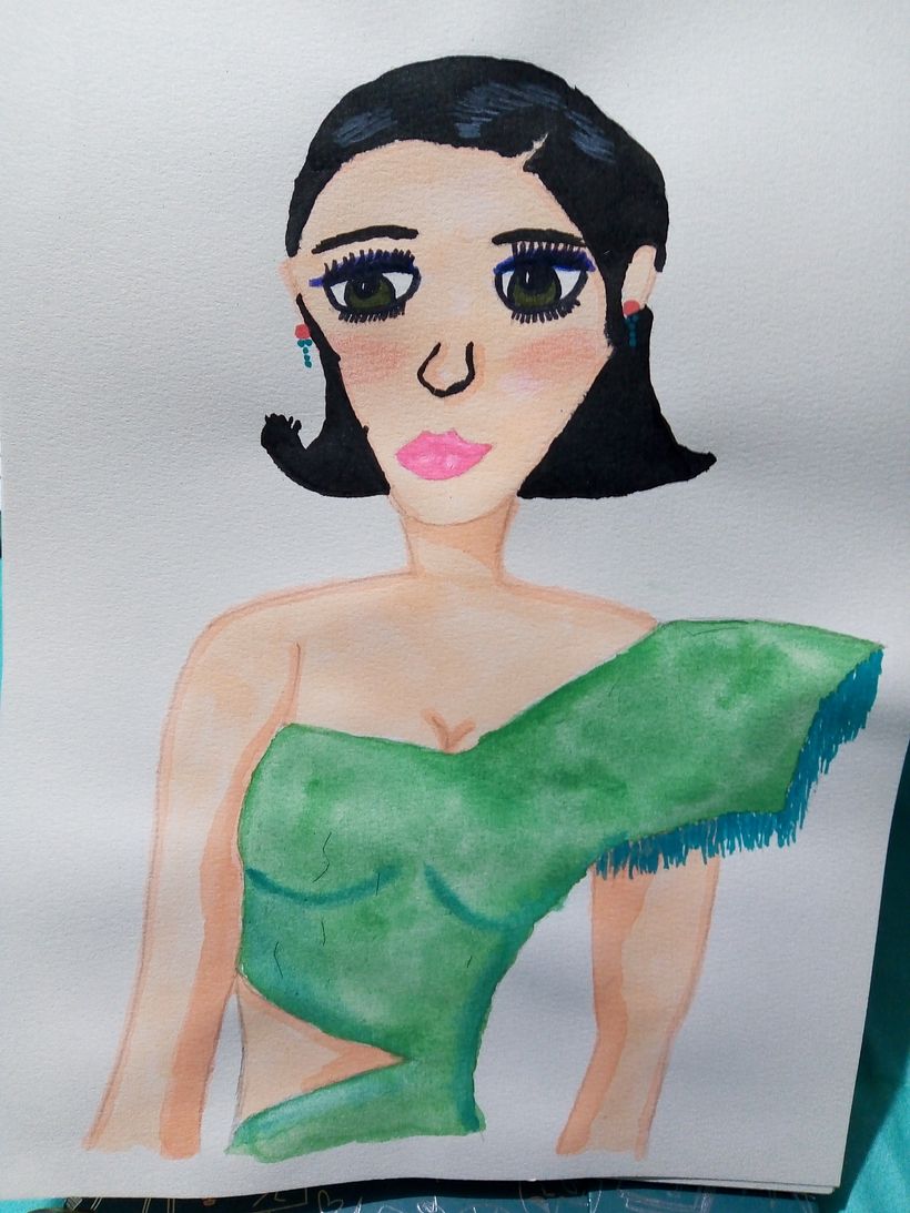 Proyecto final Ilustración de moda con técnicas mixtas 1