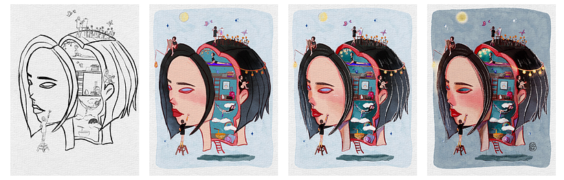 My project for course: Surreal Illustration with Watercolor and Ink 1