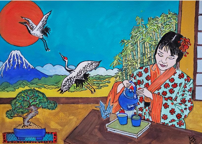 Meu projeto do curso: Introdução à tinta guache: viagem cromática ao Japão 15