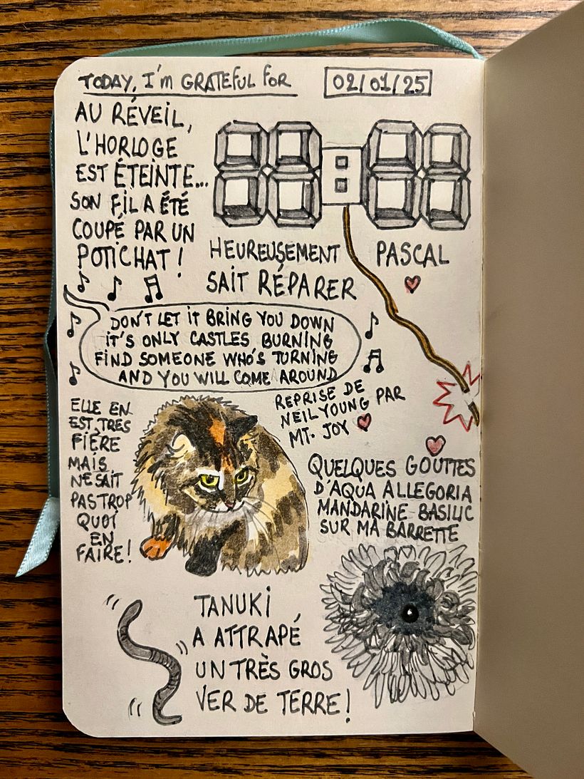 Carnet de gratitude : January 2025 sketchbook 1