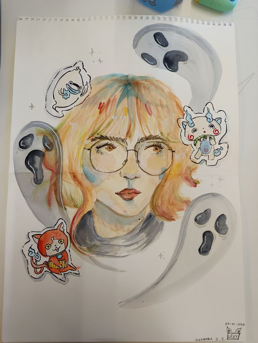 AUTORETRATO EN AQUARELA 1