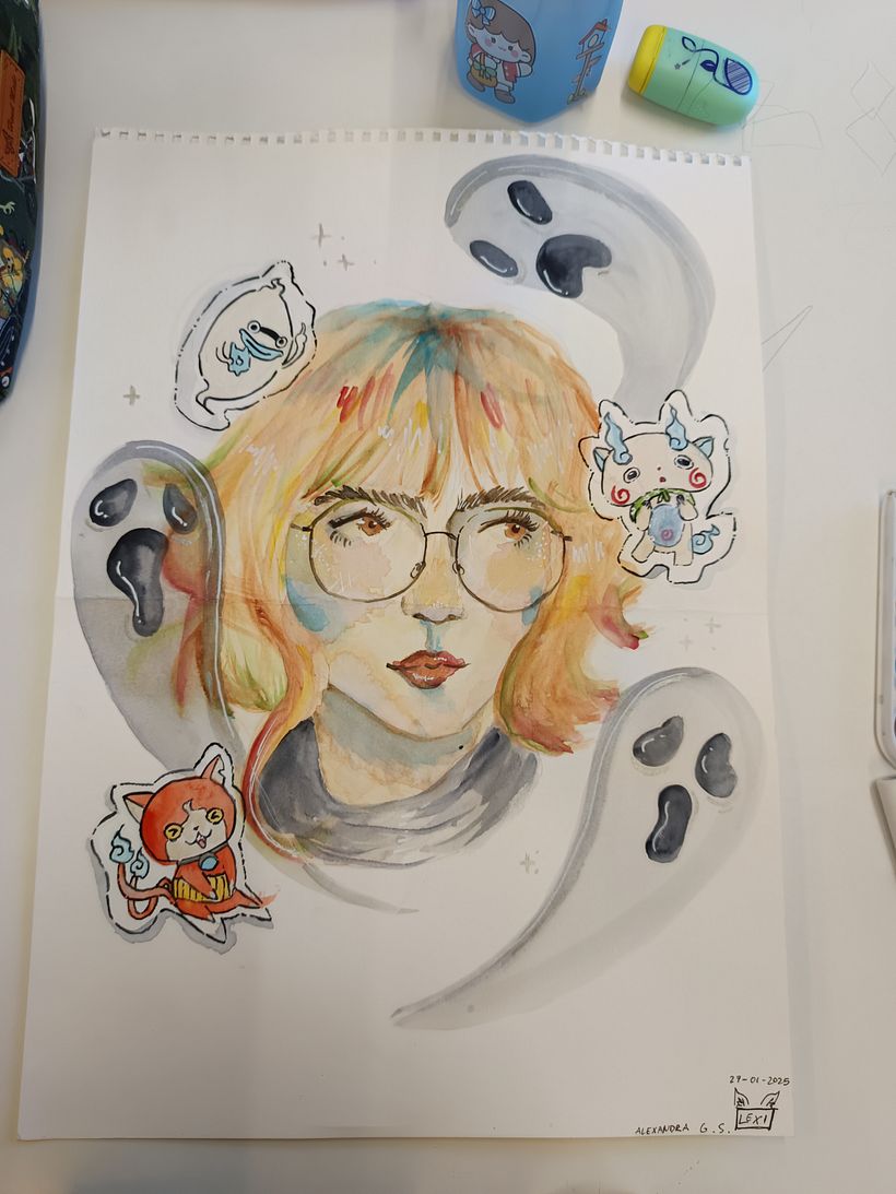 AUTORETRATO EN AQUARELA 1