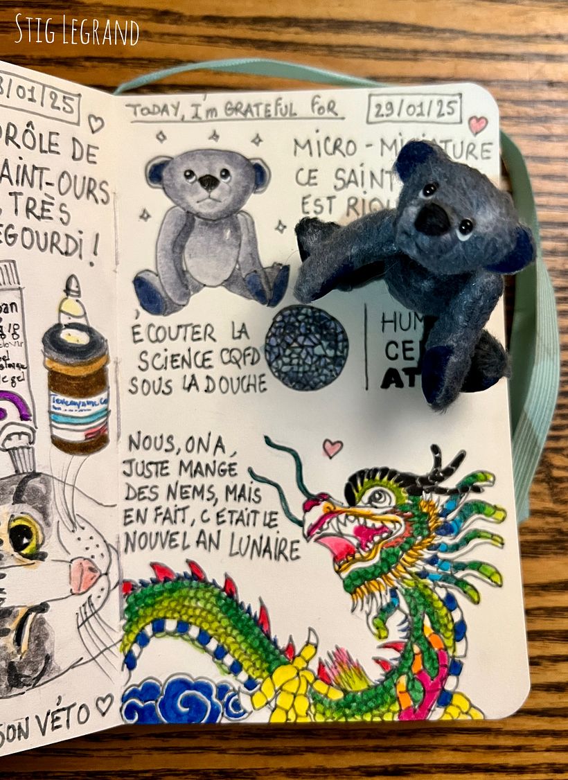 Carnet de gratitude : January 2025 sketchbook 1