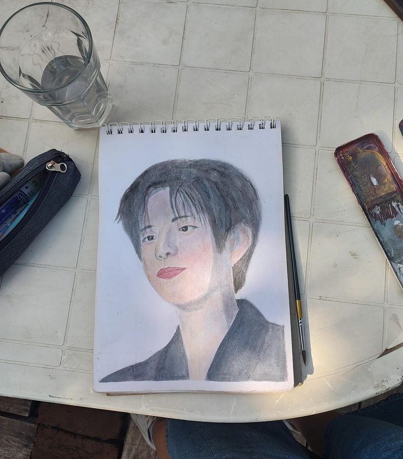 Retrato artístico en acuarela 1