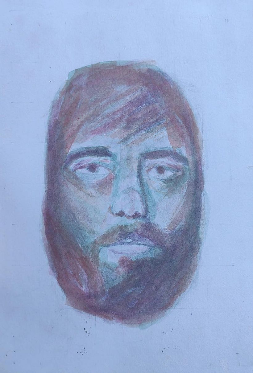 Retrato artístico en acuarela 1