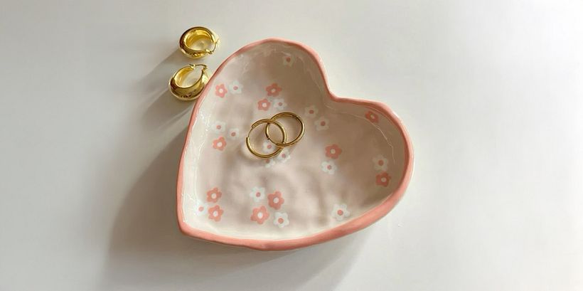 Clay jewelry dish