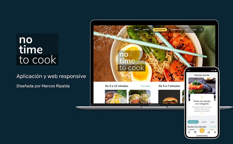 Aplicación No Time to Cook y web responsive 1