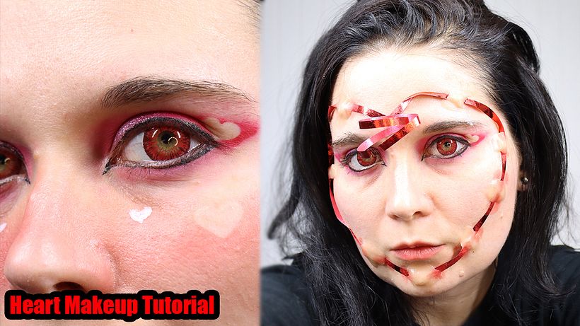 Heart Makeup Tutorial 1