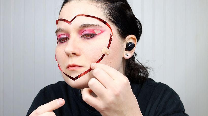 Heart Makeup Tutorial 10