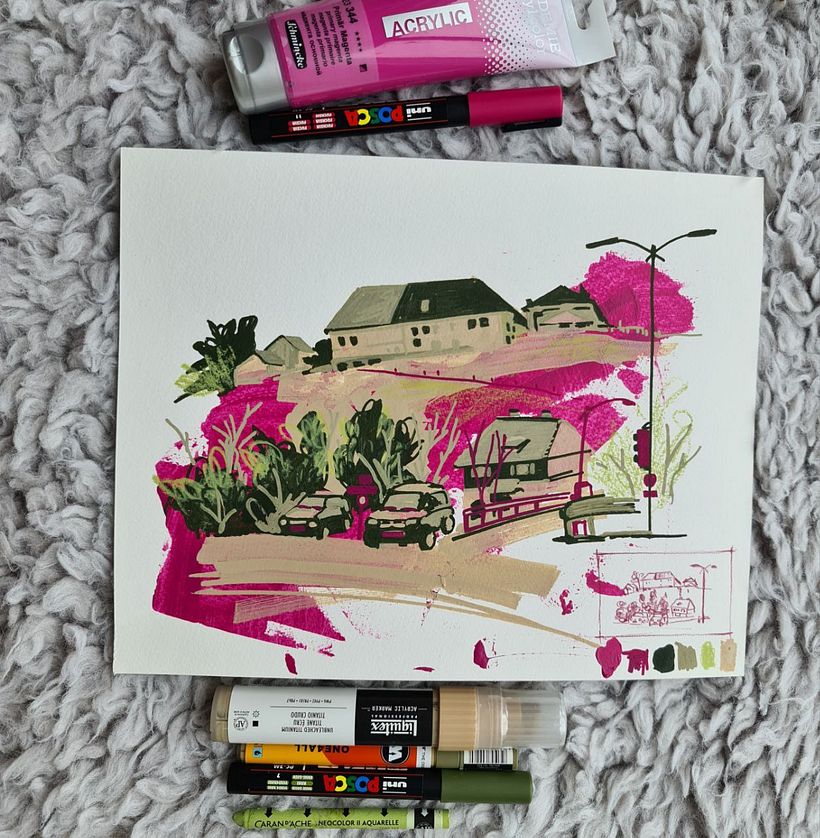 Urban Sketching in Mixed Media 3