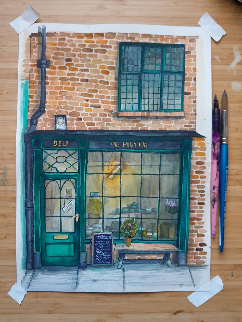 My project for course: Illustrating Charming Scenes with Watercolor and Ink 8