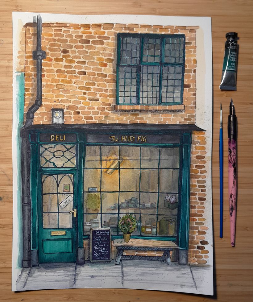My project for course: Illustrating Charming Scenes with Watercolor and Ink 7