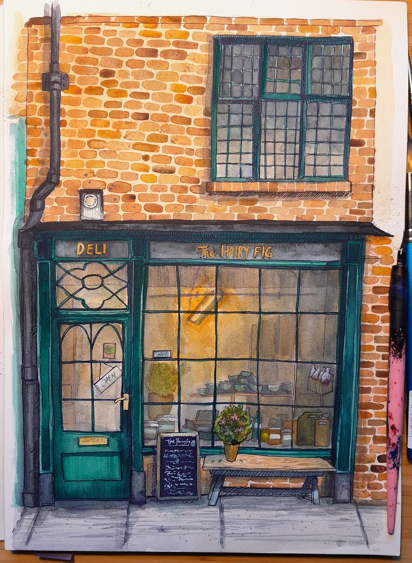 My project for course: Illustrating Charming Scenes with Watercolor and Ink 6