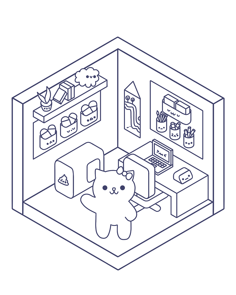 Kawaii Isometric Art Room 1
