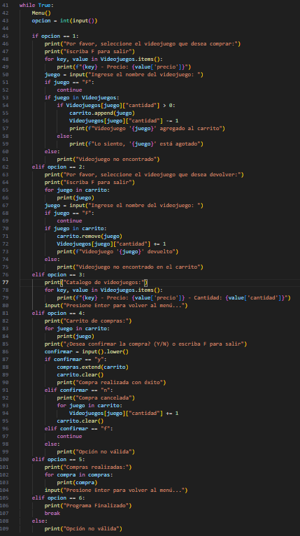 Tienda de Videojuegos con Python 2