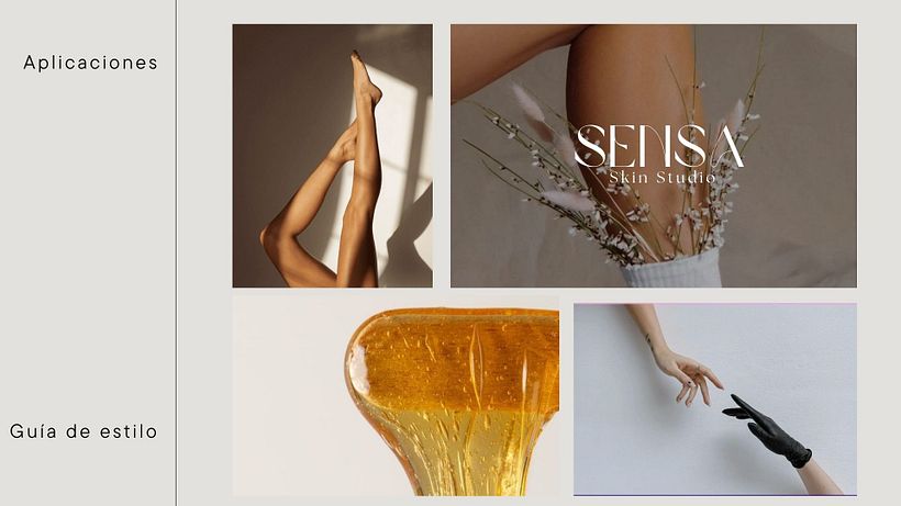 Guía de estilo y sitio web Sensa Skin Studio 5