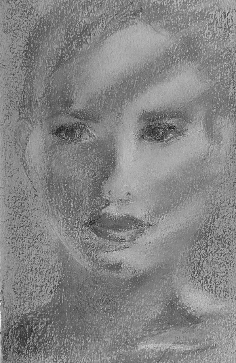 Portrait with hardpastell 2