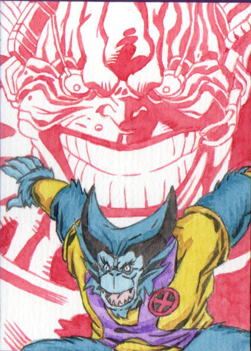sketch card using water color 3