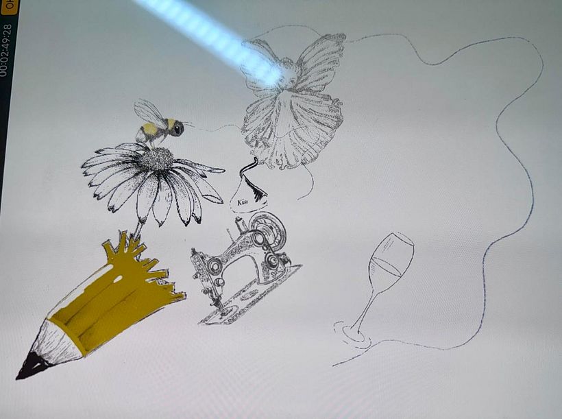 Composición llena de detalles 1