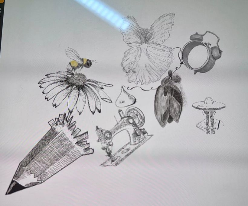 Composición llena de detalles 1