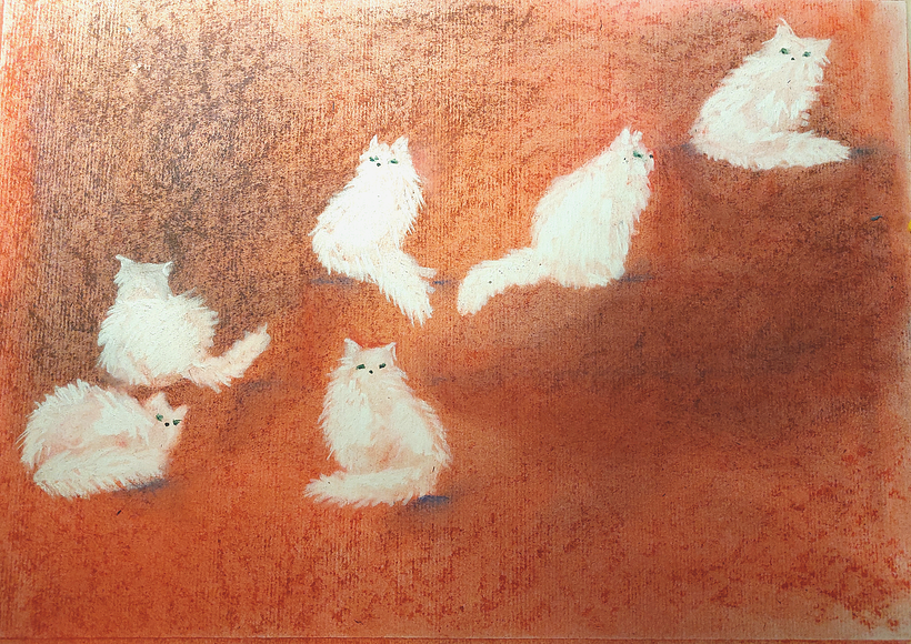 Soft Pastel Drawing: FLUFFY KITTENS 1