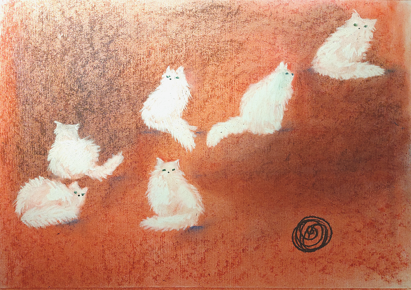 Soft Pastel Drawing: FLUFFY KITTENS 1