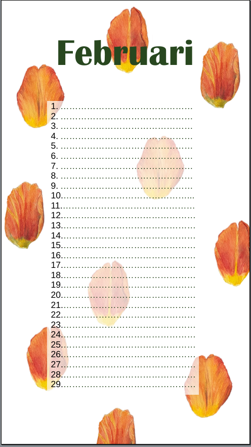 Tulip stationary set 2