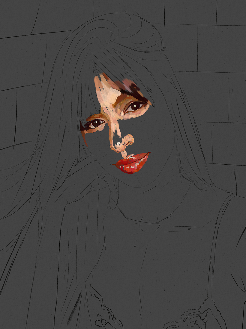 Fashion Brazilian Woman Roberta Santos by Rod Lovell - Portrait Painting | Bonus 200+ Free Procreate Brushes 2