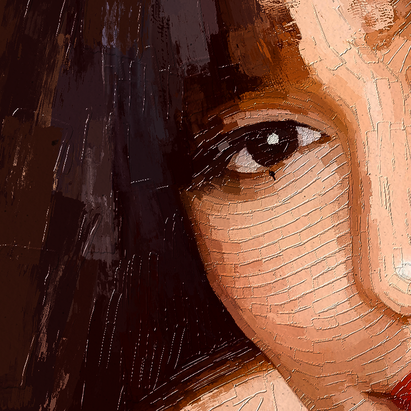 Fashion Brazilian Woman Roberta Santos by Rod Lovell - Portrait Painting | Bonus 200+ Free Procreate Brushes 7