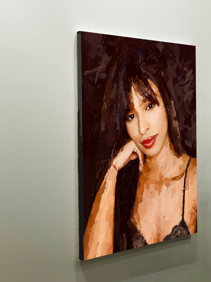 Fashion Brazilian Woman Roberta Santos by Rod Lovell - Portrait Painting | Bonus 200+ Free Procreate Brushes 8