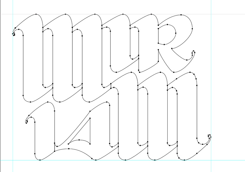 Mijn naam gevectoriseerd als calligraffiti 1