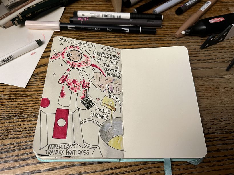 Carnet de gratitude : February 2025 sketchbook 1