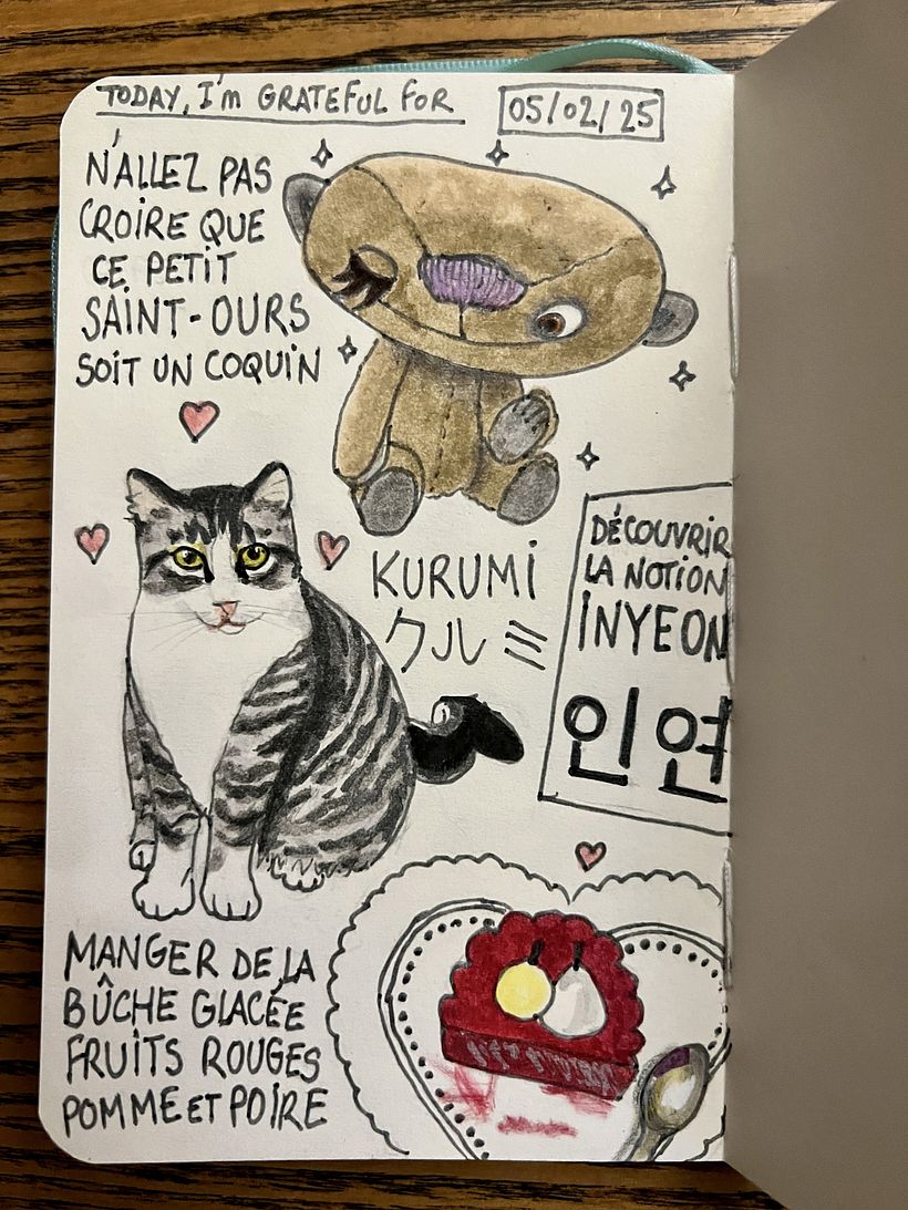 Carnet de gratitude : February 2025 sketchbook 1