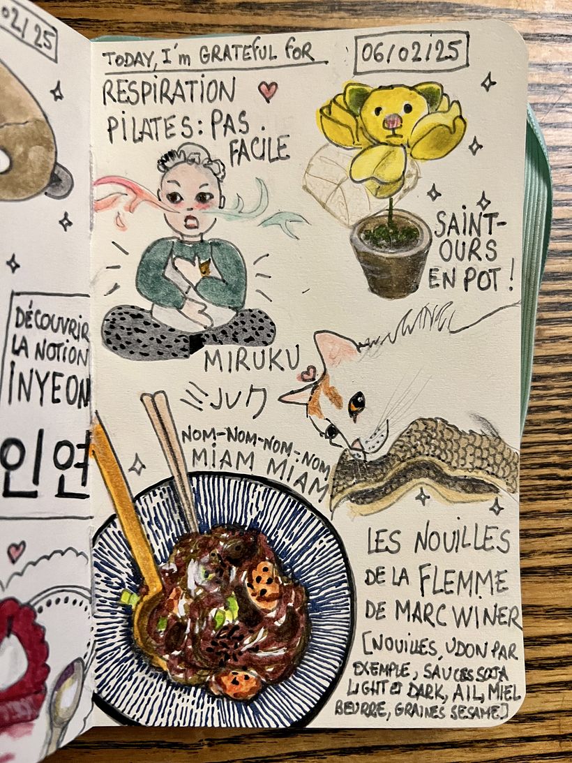 Carnet de gratitude : February 2025 sketchbook 1