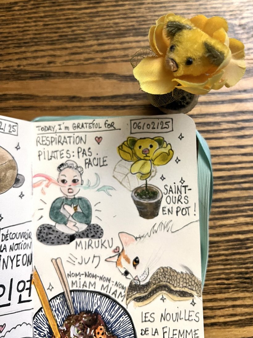 Carnet de gratitude : February 2025 sketchbook 1
