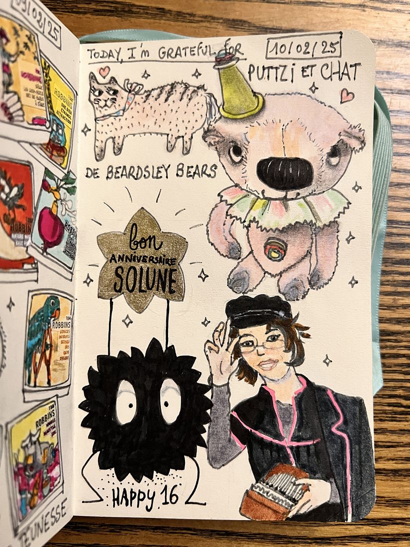 Carnet de gratitude : February 2025 sketchbook 1