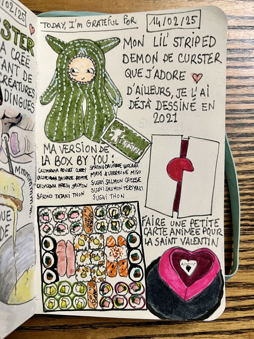 Carnet de gratitude : February 2025 sketchbook 1