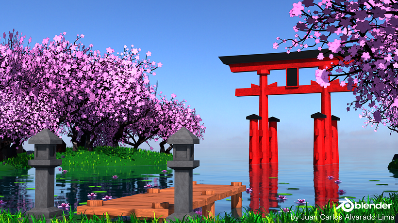 Bahía con Torii_Proyecto Final de Modelado de Escenarios 2