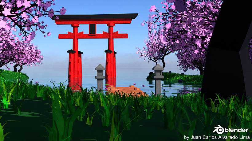 Bahía con Torii_Proyecto Final de Modelado de Escenarios 3