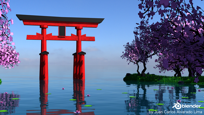 Bahía con Torii_Proyecto Final de Modelado de Escenarios 4