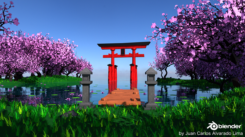 Bahía con Torii_Proyecto Final de Modelado de Escenarios 5