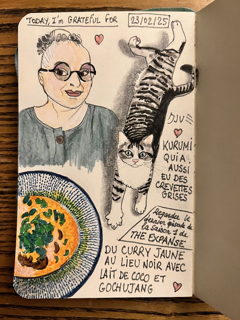 Carnet de gratitude : February 2025 sketchbook 1